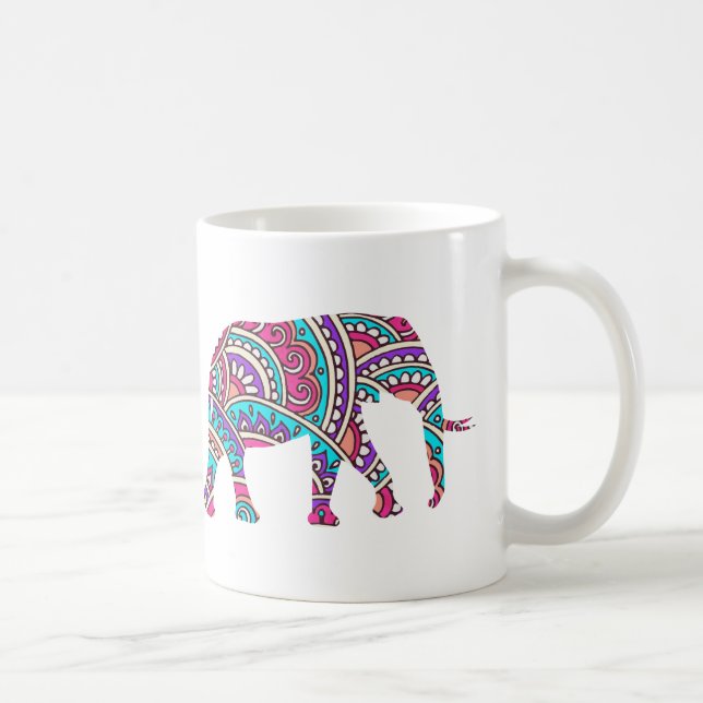 Colourful elephant coffee mug (Right)