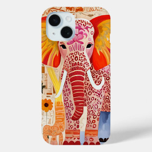 Colourful Elephant Collage Art  iPhone 15 Case