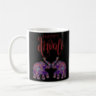 Colourful Elephant Happy Deepavali Diwali For Hind Coffee Mug