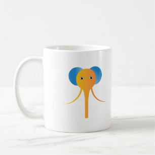 Colourful Elephant Head Coffee Mug