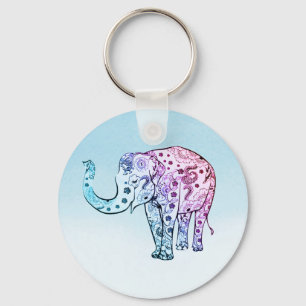 Colourful Elephant Key Ring