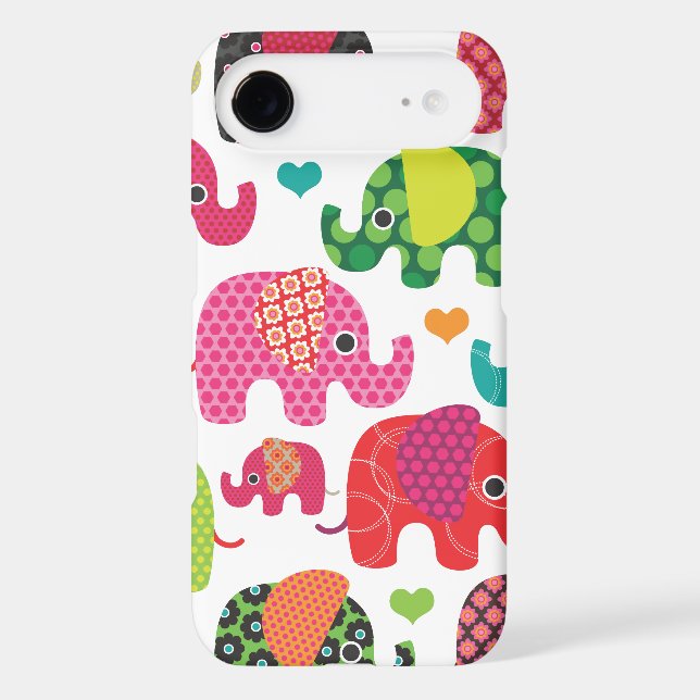 Colourful elephant kids pattern iPhone 6 case (Back)