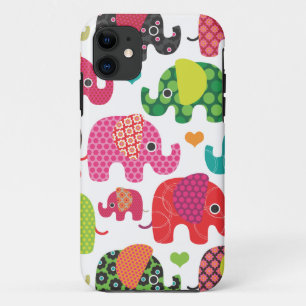 Colourful elephant kids pattern iphone case iPhone