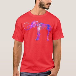 Colourful Elephant Mammoth Skeleton Bones T-Shirt