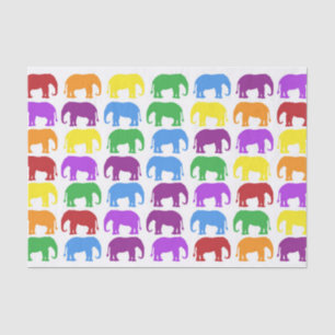 Colourful Elephant Pattern Tissue Paper