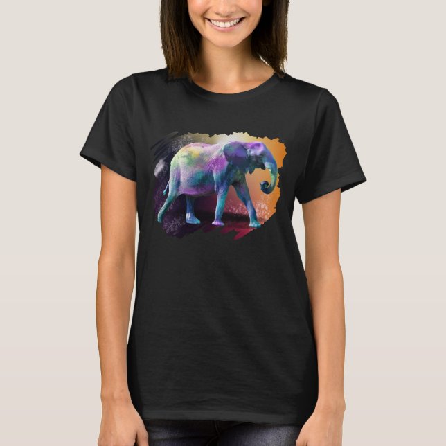 Colourful Elephant T-Shirt (Front)