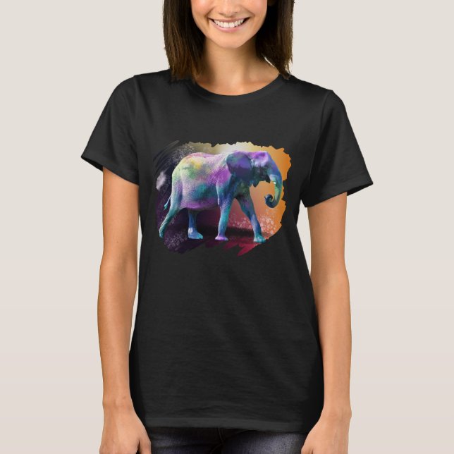 Colourful Elephant T-Shirt (Front)