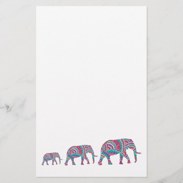 Colourful elephants flyer (Back)