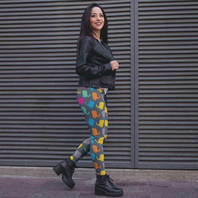 colourful elephants leggings (Creator Uploaded)
