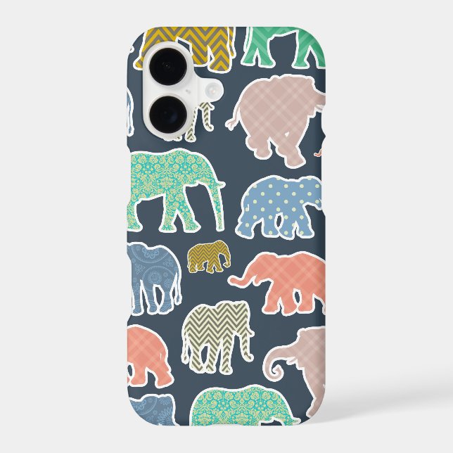 Colourful Elephants, Pattern Of Elephants, Zigzag (Back)
