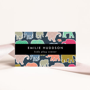 Colourful Elephants, Play Centre, Activity Centre Business Card