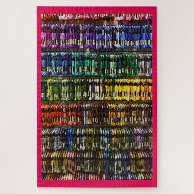 Colourful Embroidery Floss Thread Skeins Jigsaw Puzzle (Vertical)