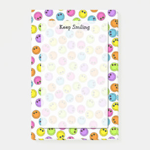 Colourful Emoji Faces Keep Smiling Post-it Notes