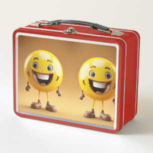 Colourful Emoji Metal Lunch Box
