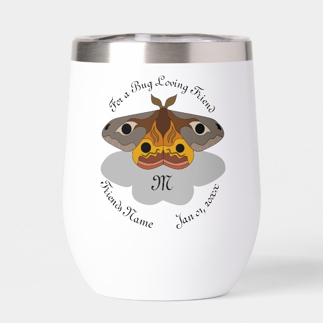 Colourful Emperor Moth Monogram (Back)