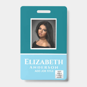 Colourful Employee Photo Name QR Scanning Barcode ID Badge