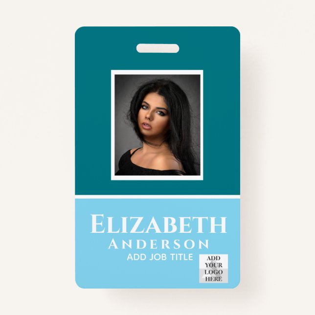 Colourful Employee Photo Name QR Scanning Barcode ID Badge (Front)