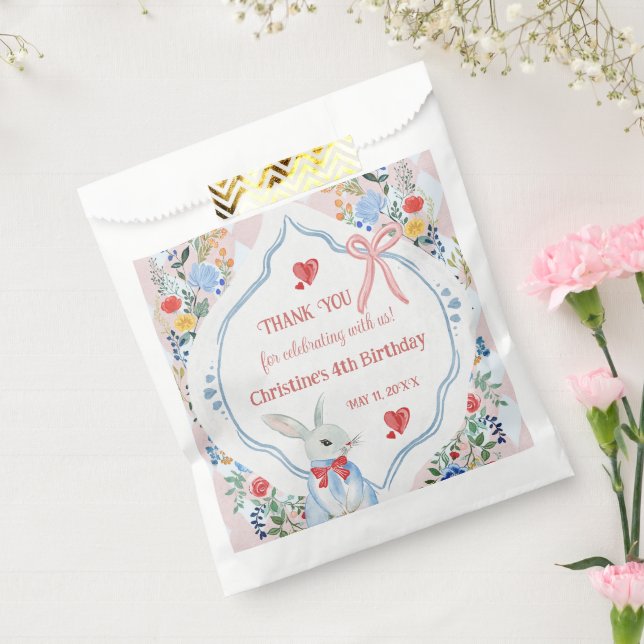 Colourful Enchanted Alice in Wonderland Birthday  Favour Bag (Sealed)