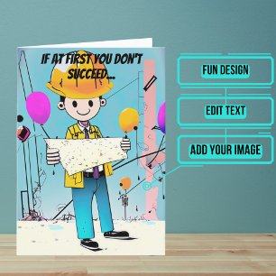 Colourful Engineer Birthday Card