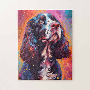 Colourful English Springer Spaniel Jigsaw Puzzle