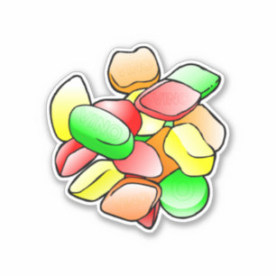 Colourful English Wine Gums Sticker