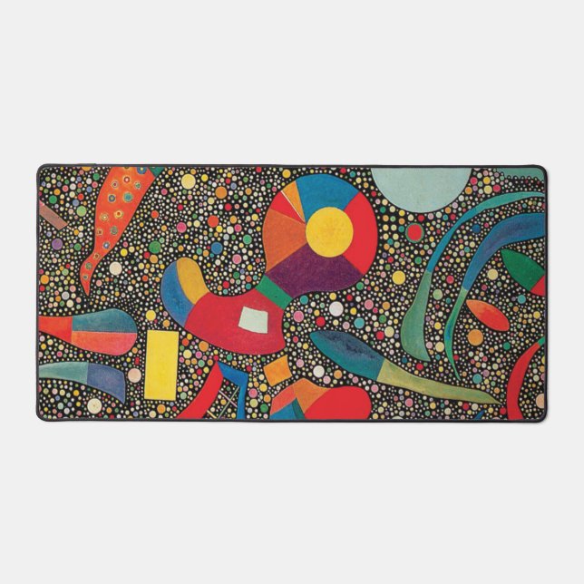 Colourful Ensemble by Wassily Kandinsky  Desk Mat (Front)