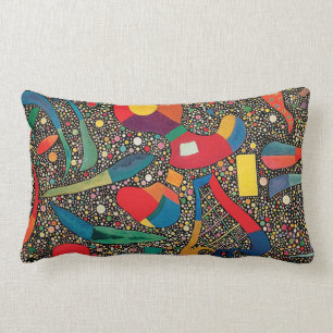 Colourful Ensemble by Wassily Kandinsky Lumbar Cushion