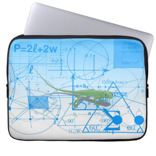 Colourful Equations Geometric Designs Lizard Laptop Sleeve