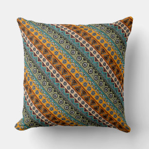 Colourful ethnic aztec patterns design cushion