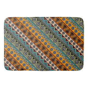 Colourful ethnic aztec patterns design decorative bath mat