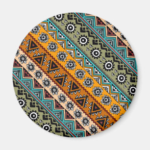 Colourful ethnic aztec patterns design decorative magnet