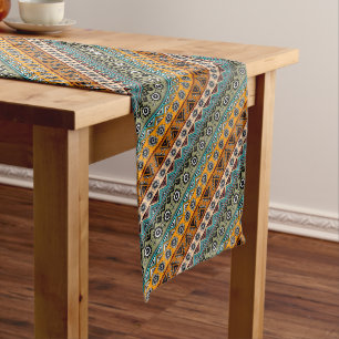 Colourful ethnic aztec patterns design long table runner
