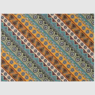 Colourful ethnic aztec patterns design tissue paper