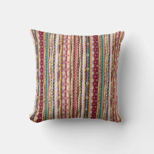 Colourful Ethnic Boho Tribal Pattern Cushion