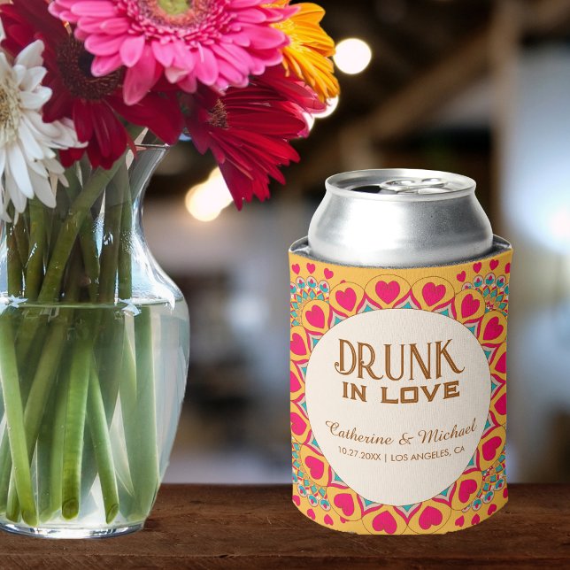 Colourful Ethnic Mandala Bold & Bright Wedding  Can Cooler (Creator Uploaded)