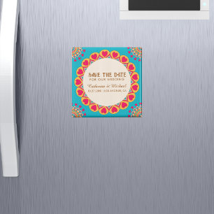 Colourful Ethnic Mandala Bold & Bright Wedding  Magnet