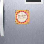 Colourful Ethnic Mandala Bold & Bright Wedding  Magnet<br><div class="desc">Introducing our colourful mandala bold and bright retro boho floral wedding design! Inspired by the vibrant and festive atmosphere of Indian and Bollywood weddings, this design is perfect for couples who want to add a touch of bohemian elegance to their special day. Featuring intricate Indian mandala patterns and mehndi designs,...</div>