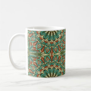 Colourful ethnic patterned background. Arabesque v Coffee Mug