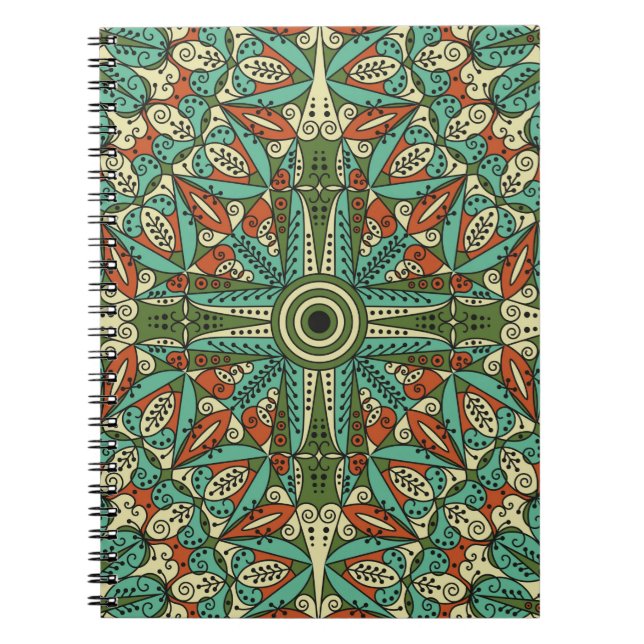 Colourful ethnic patterned background. Arabesque v Notebook (Front)