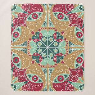 Colourful ethnic patterned background. Arabesque v Sherpa Blanket