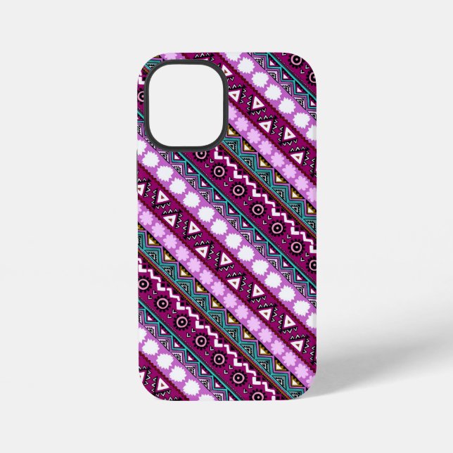 Colourful ethnic patterns design iPhone case (Back)