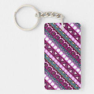Colourful ethnic patterns design mouse pad key ring