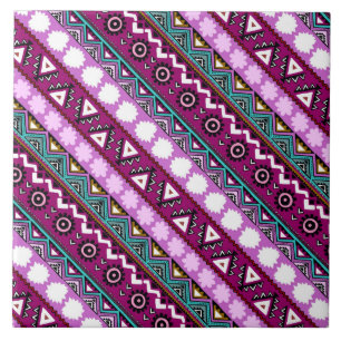 Colourful ethnic patterns design tile
