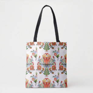 Colourful Ethnic Petrykivka: Ukrainian Flowers. Tote Bag
