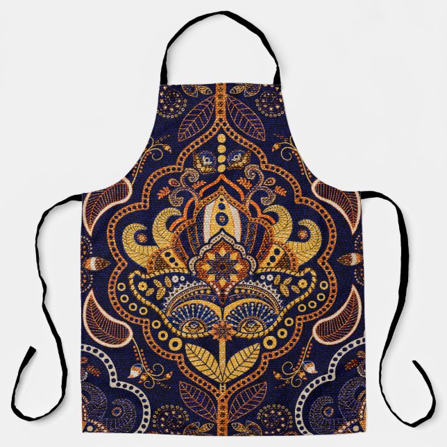 Colourful ethnic tribal seamless pattern apron (Front)