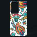 Colourful Ethnic Vintage Floral Paisley Samsung Galaxy Case<br><div class="desc">Beautiful colourful watercolors ethnic floral paisley large print. It is a seamless pattern and print can be made bigger or smaller. Cool bold girly design.  Custom white background</div>