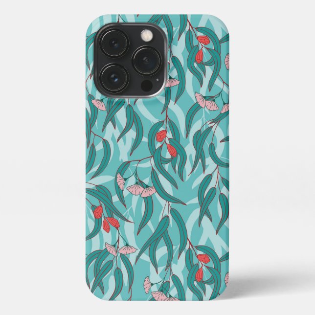 Colourful Eucalyptus Floral iPhone 13 Pro case (Back)