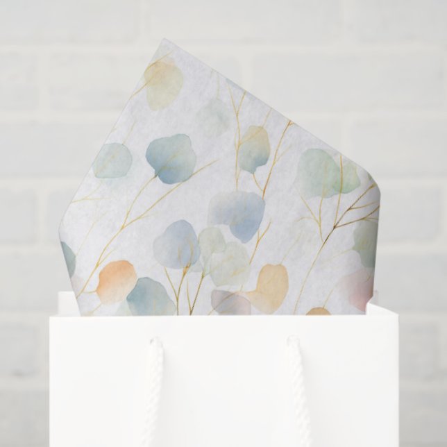 Colourful Eucalyptus Foliage  Tissue Paper (Gift Bag)