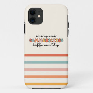 Colourful Everyone Communicates Differently  iPhone 11 Case