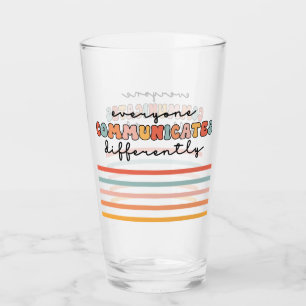 Colourful Everyone Communicates Differently Glass